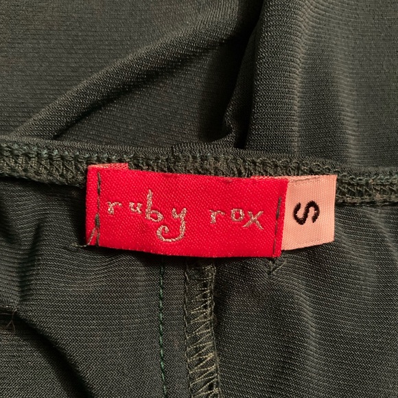 Ruby Rox Vintage Emerald Green Ruffle Hem Spaghetti Strap Mini Dress Size Small - Picture 6 of 8